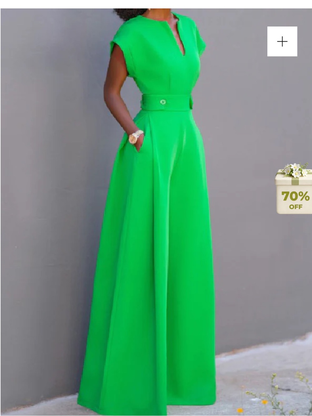 Women’s Green Wide-Leg Jumpsuit
Size 2XL - Picture 4 of 7